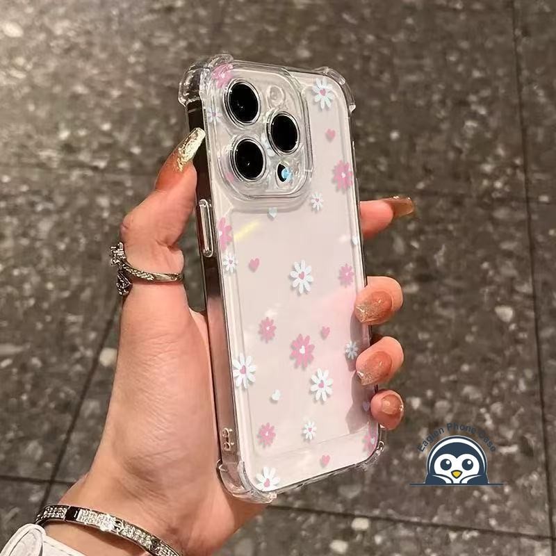 ดอกไม้ที่เรียบง่ายสี่มุมเคสโทรศัพท์สําหรับ Huawei Nova 14 13 12 Pro Ultra Lite 13i 12S 12i 11i 11 Ul