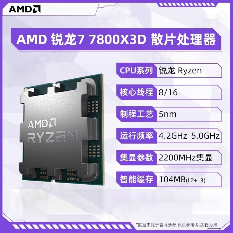 AMD Sharp Dragon R7 7800X3D แท็บเล็ตกระจัดกระจาย CPU คอมพิวเตอร์เดสก์ท็อปโปรเซสเซอร์ 8 Core 16 เครื่