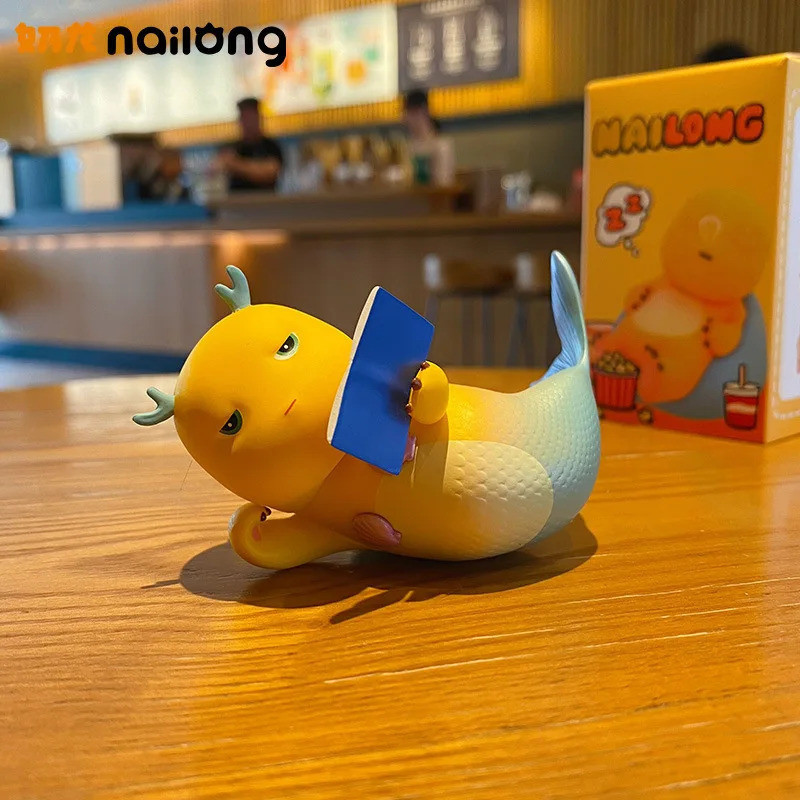 กล่องตาบอด Nailong ดั้งเดิม Goof Off‌ Series นมมังกร Action Figure โต๊ะเครื่องประดับรถตกแต่งภายในวัน