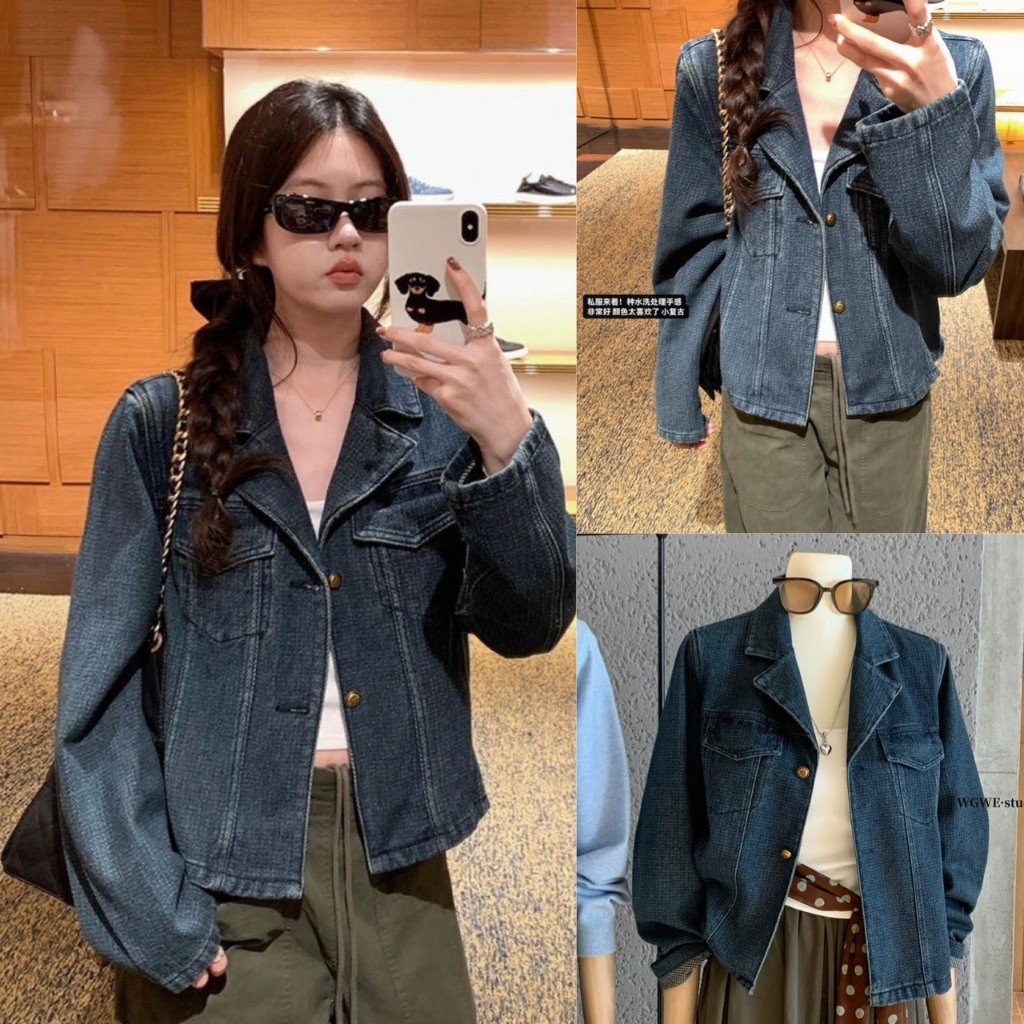 🧡🧵 🇰🇷 W7403 เสื้อแจ็คเก็ตผ้ายีนส์ ฟอกสีสวย งานกระดุม ทรงสวย  แมทซ์ได้ทุกลุคเลยค่า แฟชั่นเกาหลี TAG WG.WE 🧵🧡