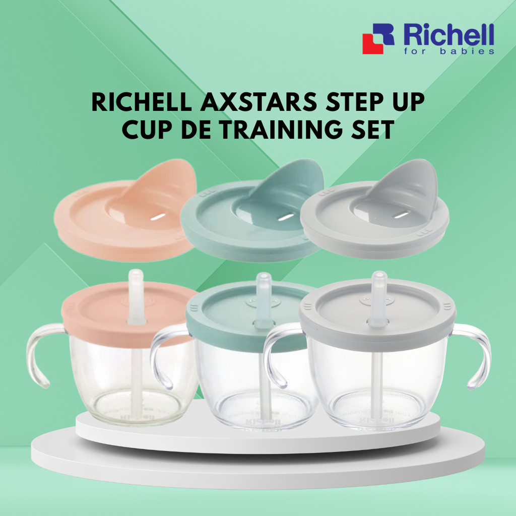 Richell Axstars Step Up Cup De Training Set (6m+ / 7m+) Botol Air