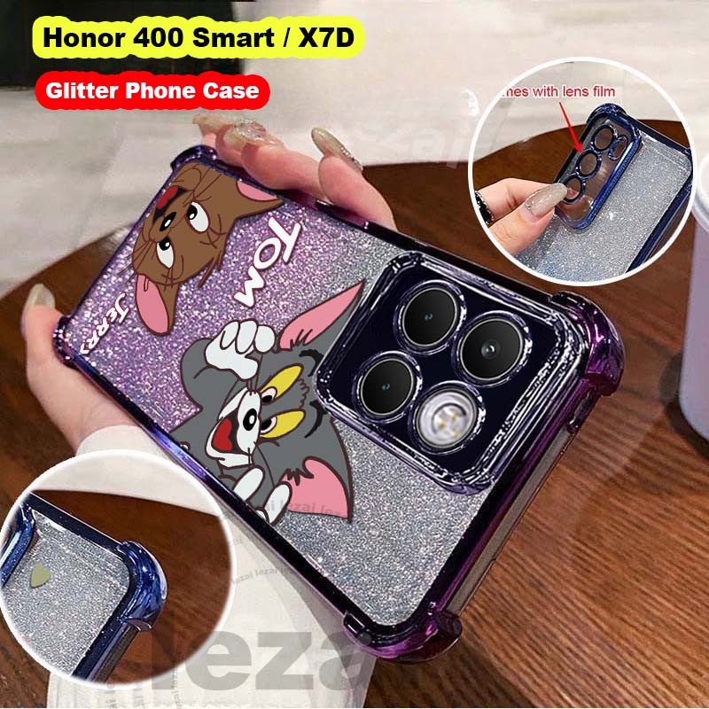 เคส Honor 400 Smart 400Smart 5G Honor X7D X7 d เคส Soft Shining กันกระแทก Glitter ฝาหลัง