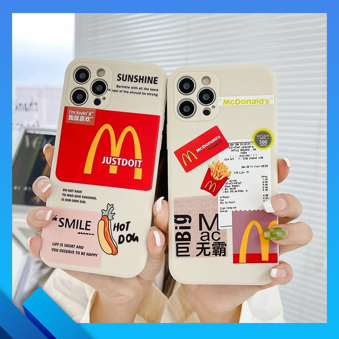 MCD0NALD CAMERA PROTECTOR SOFT CASE สําหรับ IP 7G - 13 PRO MAX