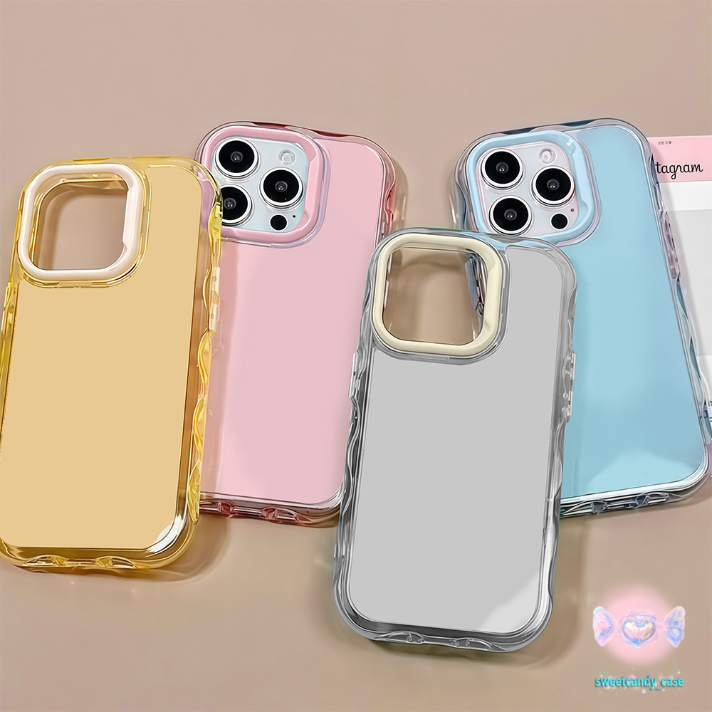 ของรุ่นใหม่ เคสโทรศัพท์17 เคสใสอะคริลิค เยลลี่สีสัน แบบระลอก For IPhone 17 11 12Pro 13 Pro MAX 14 15PLUS 16E กันกระแทก