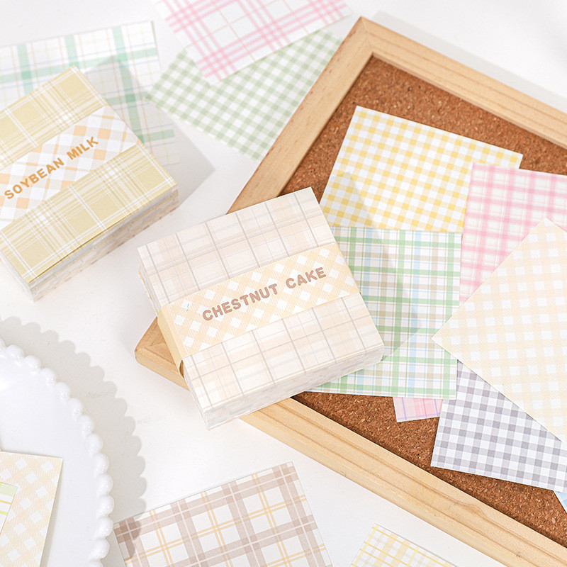 Lattice Elements Note Paper Color Plaid Non-Sticky Salt Series คู่มือตกแต่งวัสดุพื้นหลังกระดาษฐาน 20