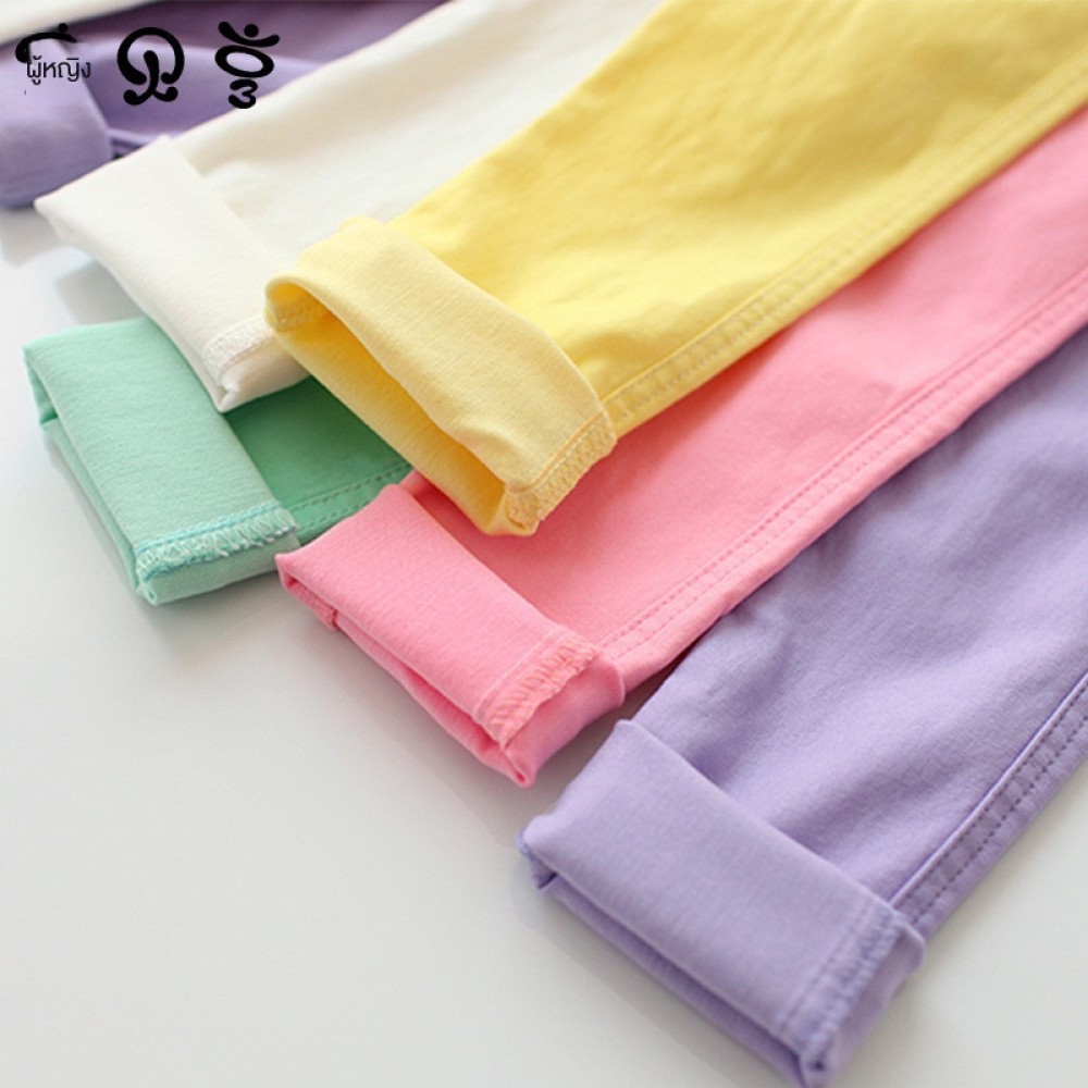 3-12 ปีกางเกงเลกกิ ้ งกางเกงยีนส ์ ผอมกางเกงดินสอสําหรับสาวคุณภาพสูงสีลูกกวาดยืดกางเกงสําหรับเด ็ กผ