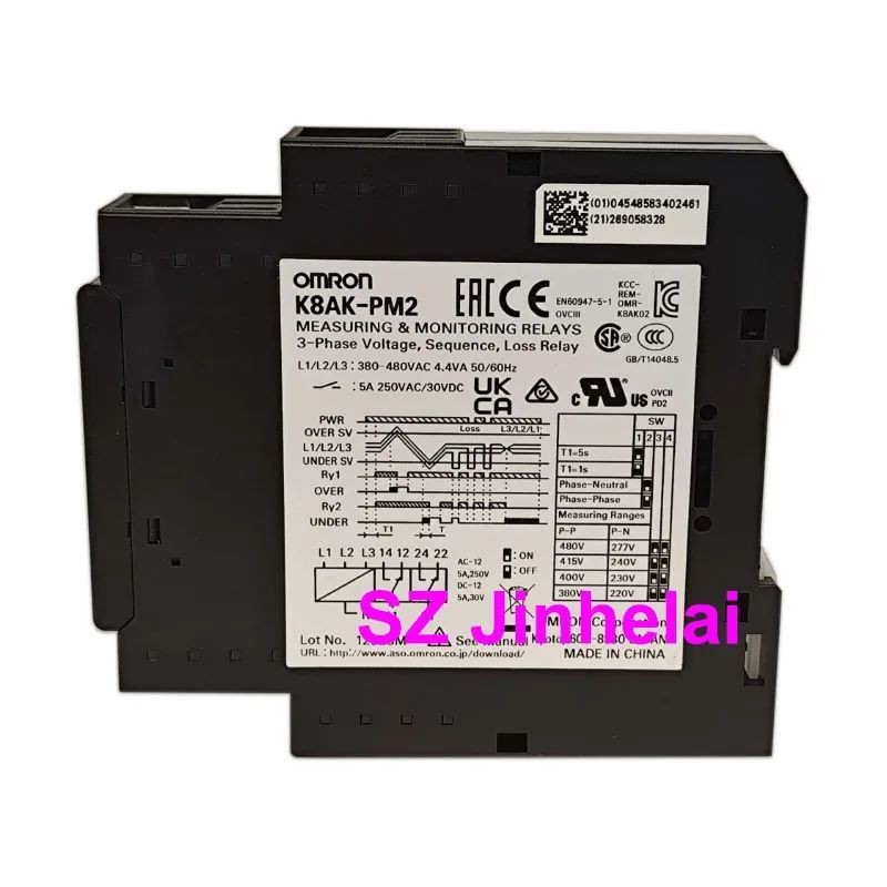 Hot OMRON K8AK-PM1 K8AK-PM2 ของแท้ 3-Phase MONITORING RELAY