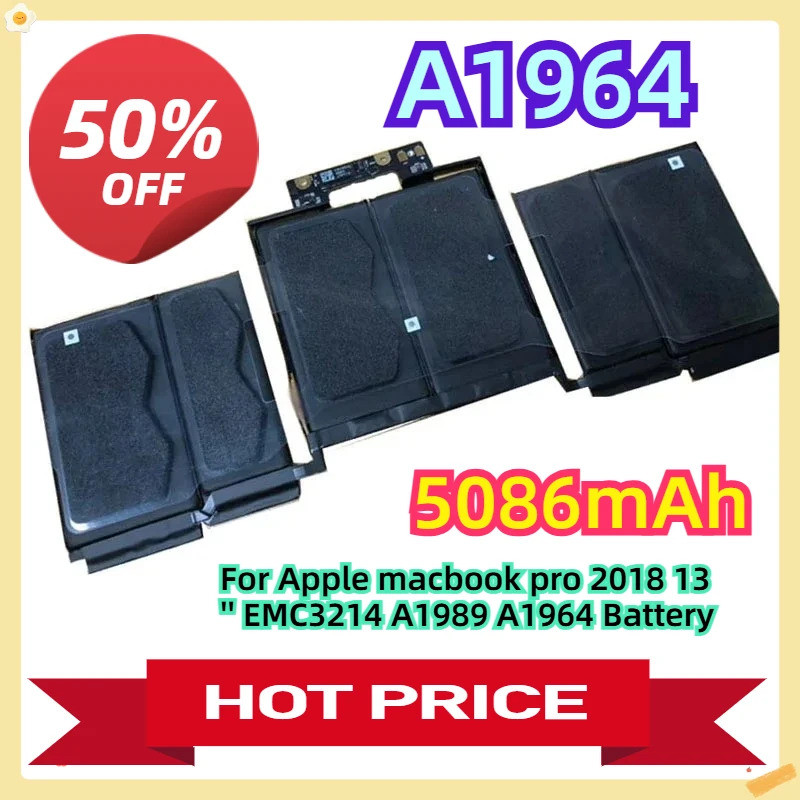 A1964 สําหรับ Apple macbook pro 2018 13 EMC3214 A1989 A1964 แบตเตอรี่