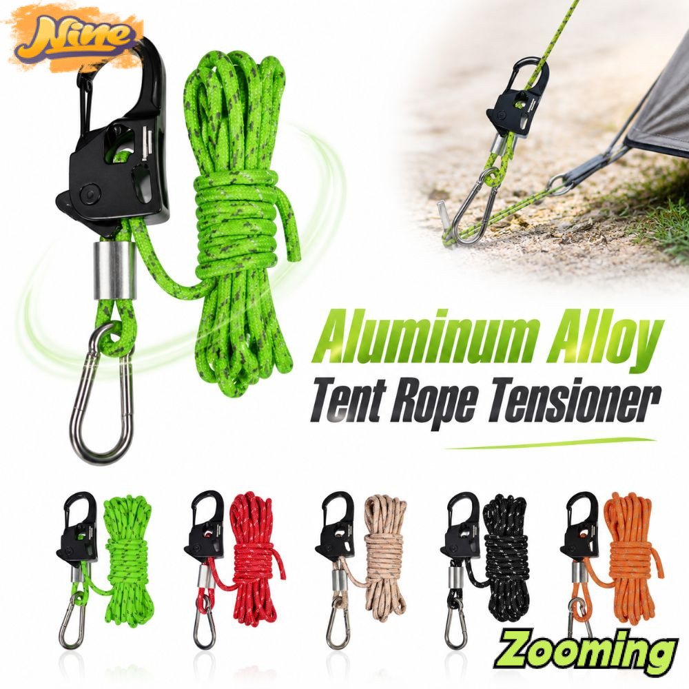 ZOOMING เต็นท์เชือก Tensioner, อลูมิเนียมอัลลอยด์สแตนเลส Self Lock เชือกปรับ, คุณภาพสูง 2-10 มม. Anti-Slip แบบพกพา Tarp กระชับเครื่องมือกลางแจ้ง
