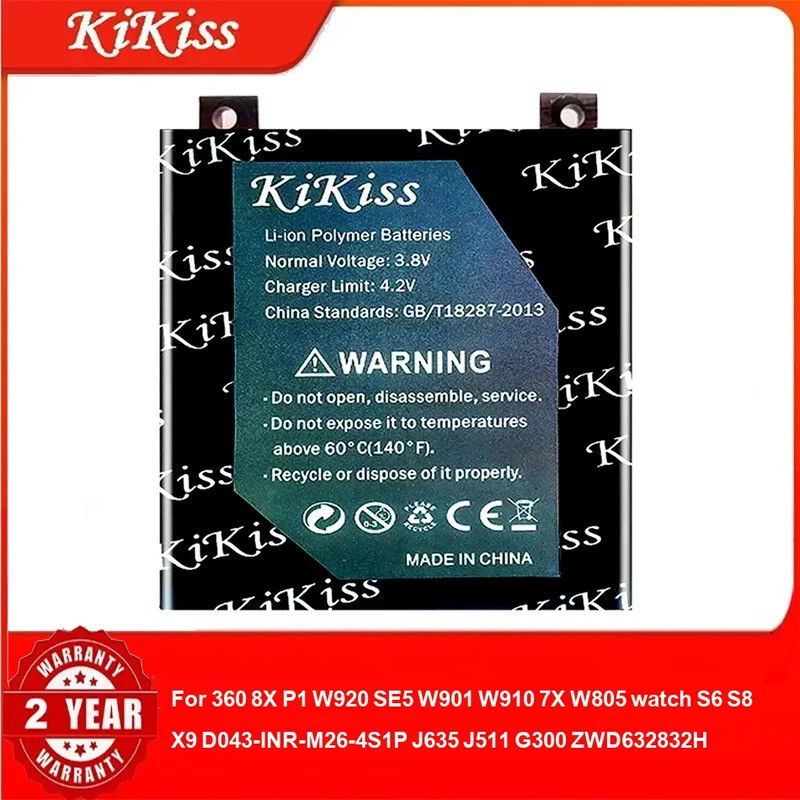 แบตเตอรี่สําหรับ 360 8X P1 W920 SE5 W901 W910 7X W805 นาฬิกา S6 S8 X9 D043-INR-M26-4S1P J635 J511 G3