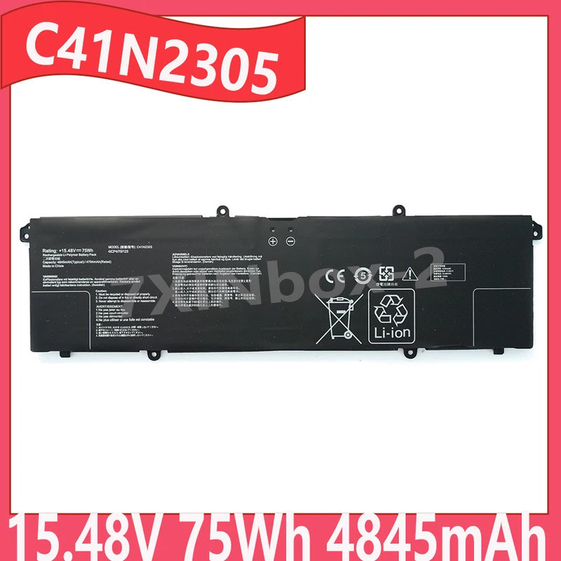 C41N2305 15.48V 75Wh 4845mAh OEM แบตเตอรี่แล็ปท็อปสําหรับ Asus Vivobook Pro 15 OLED N6506 N6506MJ Ze