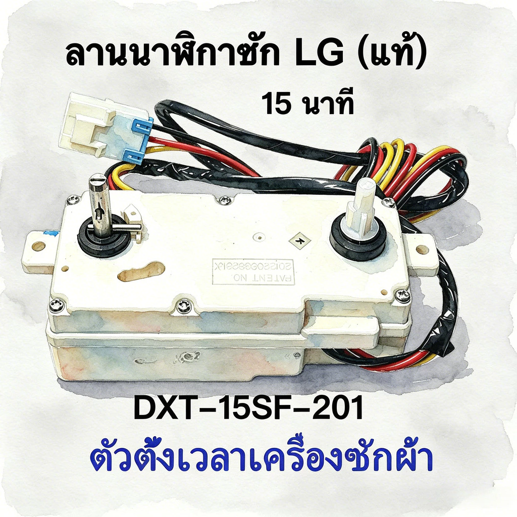 อะไหล่เครื่องซักผ้าถังคู่ LG ของแท้ มีระบบตั้งเวลาซัก 3 ระดับ 15 และ 35 นาที ทนทาน อะไหล่สำรองสำหรับใช้ในบ้าน