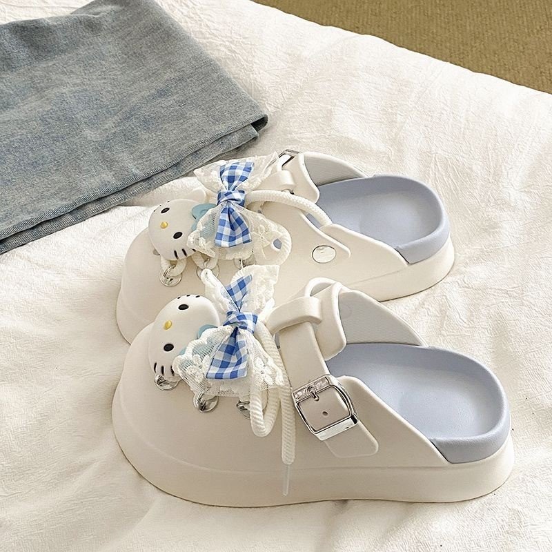 VZ5H หนาSoled Holeรองเท้าผู้หญิงฤดูร้อนสวมใส่ด้านนอกBaotouรองเท้าแตะน่ารักการ์ตูนSlip-On Anti-Slip E