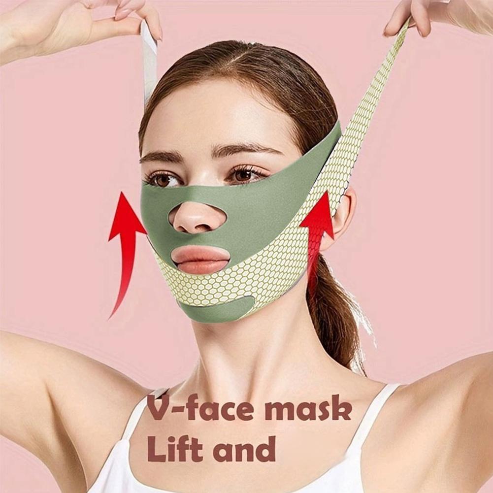 Face Slimm-ing Bandage V Line Face Shaper Double Chin Massager Face Care ริ้วรอยเข็มขัดผู้หญิง U9f2