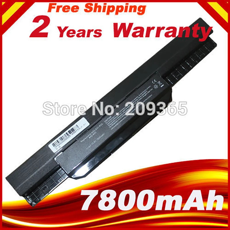 6600mAh 9 เซลล์แบตเตอรี่แล็ปท็อปสําหรับ Asus K53S K53 K53E K43E K53 K53T K43S X43E X43S X43E K43T K4