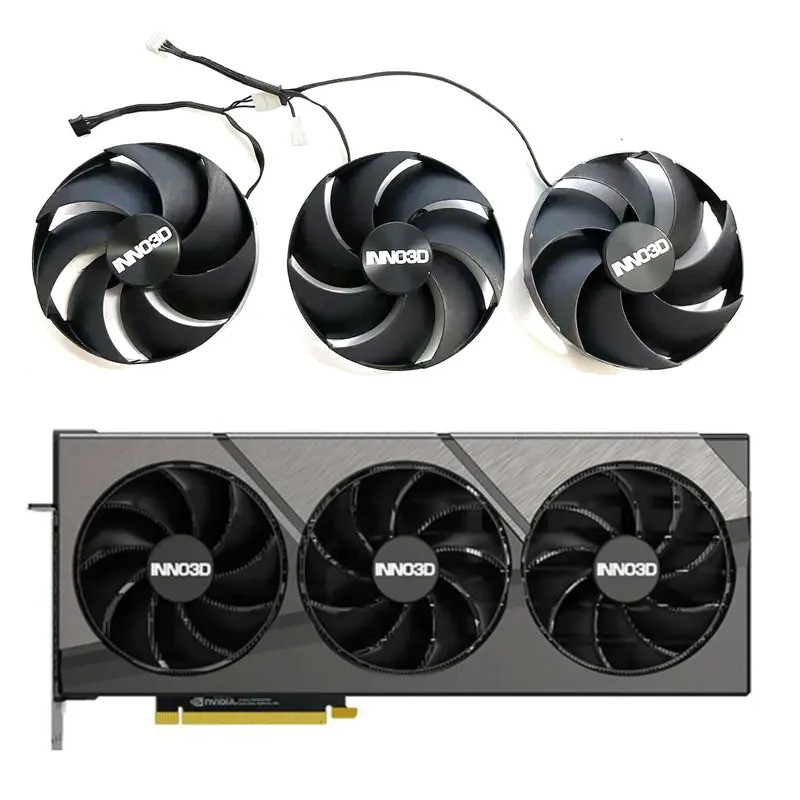 * Original 98 มม.4PIN FD10020M12D RTX4080 4090 พัดลม GPU สําหรับ Inno3d GeForce RTX 4080 4090 X3 OC 