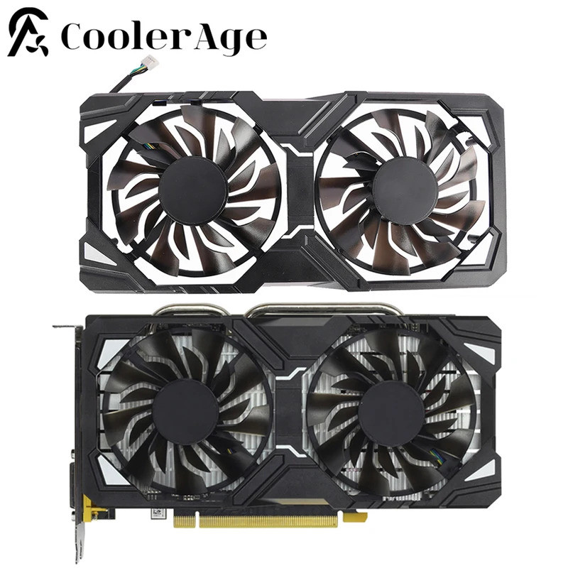 * พัดลมการ์ดวิดีโอสําหรับ ZOTAC GeForce GTX 1060 6GD5 85MM DC 12V RTX1060 เปลี่ยนกราฟิกการ์ดพัดลม GP