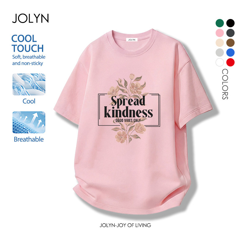 เสื้อยืดสตรี ผ้านุ่ม สวมใส่สบาย oversize พิมพ์ลายตัวอักษร แนวโน้ม เย็น สไตล์ลำลอง ฤดูร้อน (ส่งเร็ว จัดส่งจากไทย)
