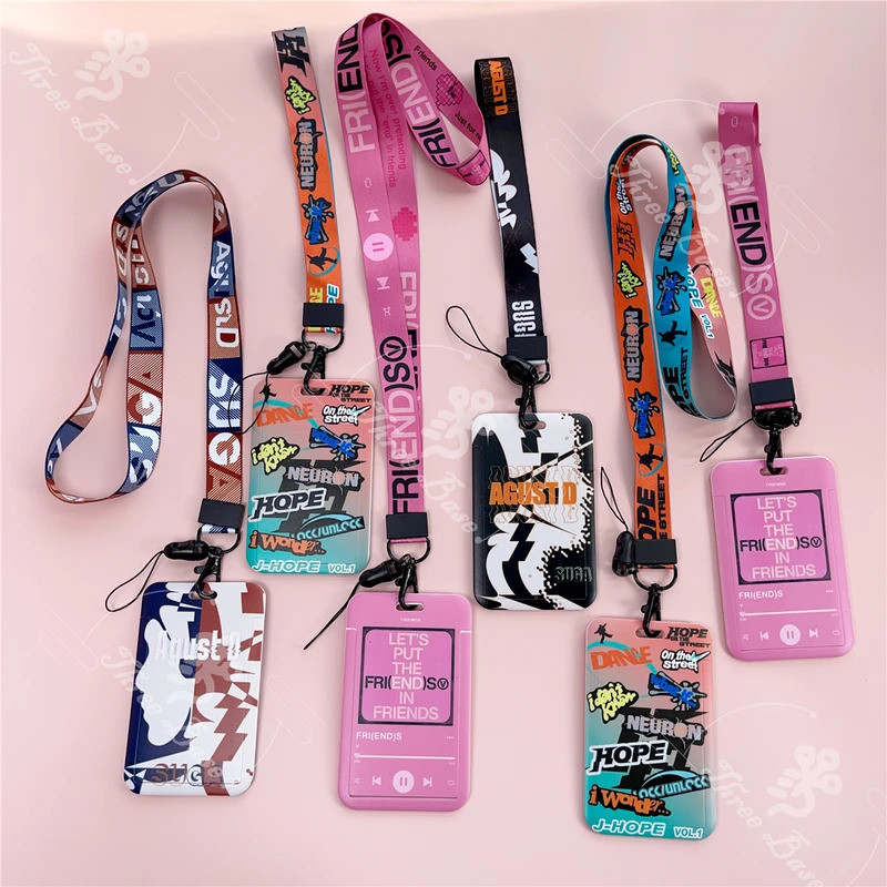 Card Holder PTD V LAYOVER FRIENDS Jk Golden suga AustD jimin RM Jin Jhope OTS 5STAR สายคล้องคอ Lanya