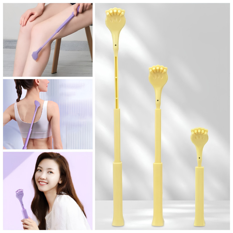 AA01HOME  ไม้เกาหลัง มือแมว ปรับสั้น-ยาว ยืดหดได้ เกามันสะใจ แก้คัน เกาหัว ถนอมผิว ขนาดพกพา เกรดพรีเมี่ยม