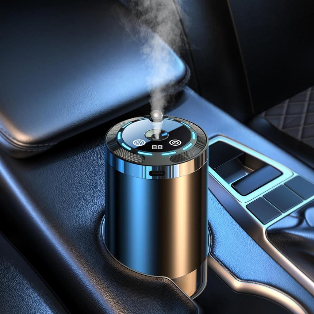 Smart Car Air Freshener Diffuser แบบชาร์จไฟได้ 50ml ความจุ 5 โหมดปรับความเร็ว (Cologne) N99F