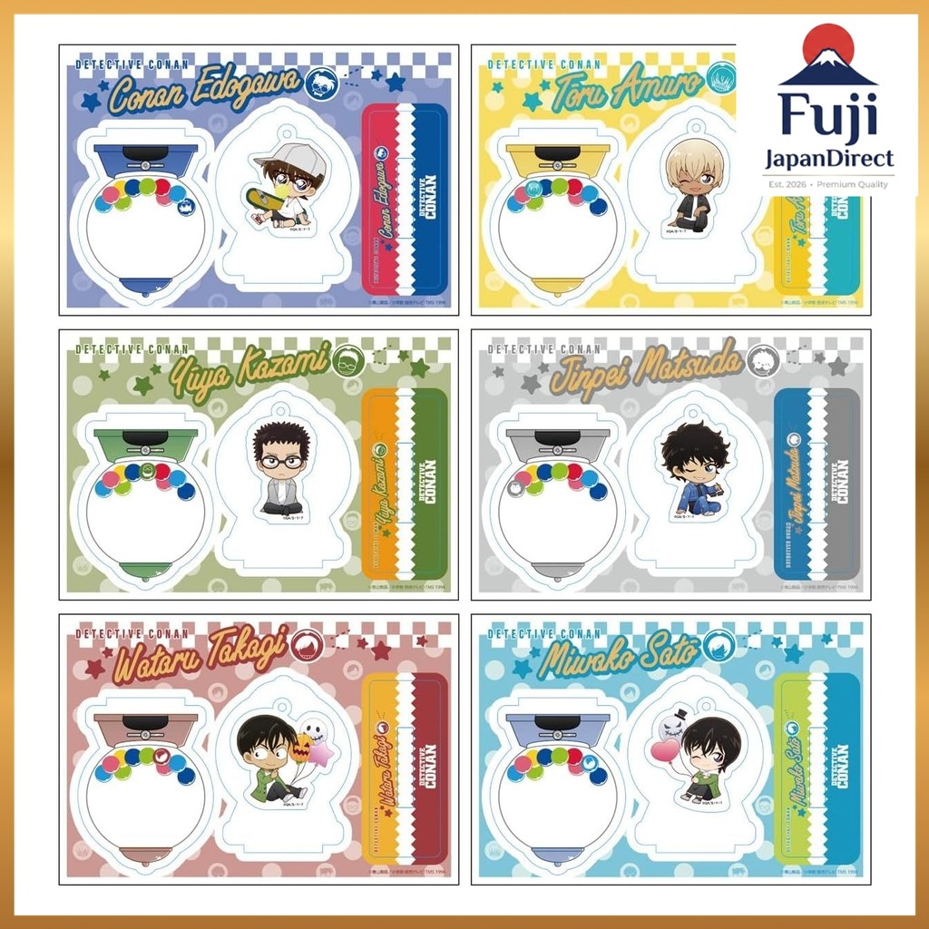 Detective Conan see-through acrylic stand 4 BOX products, 6 types, 6 pieces, approx. 155 x 105 x 13 