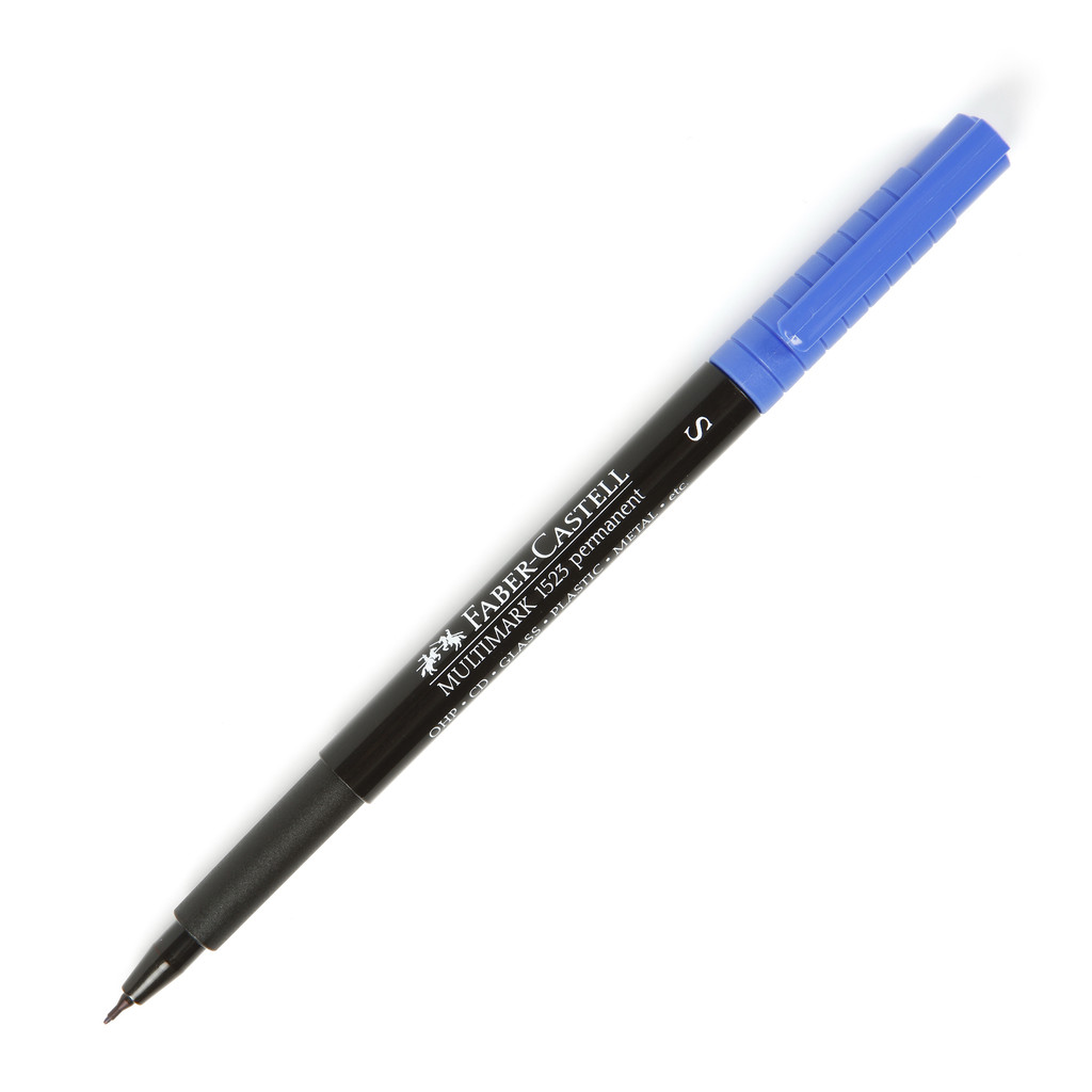 FABER-CASTELL ปากกาเขียนแผ่นใสลบไม่ได้ ขนาดหัวปากกา 0.4 มม. หมึกสีน้ำเงิน