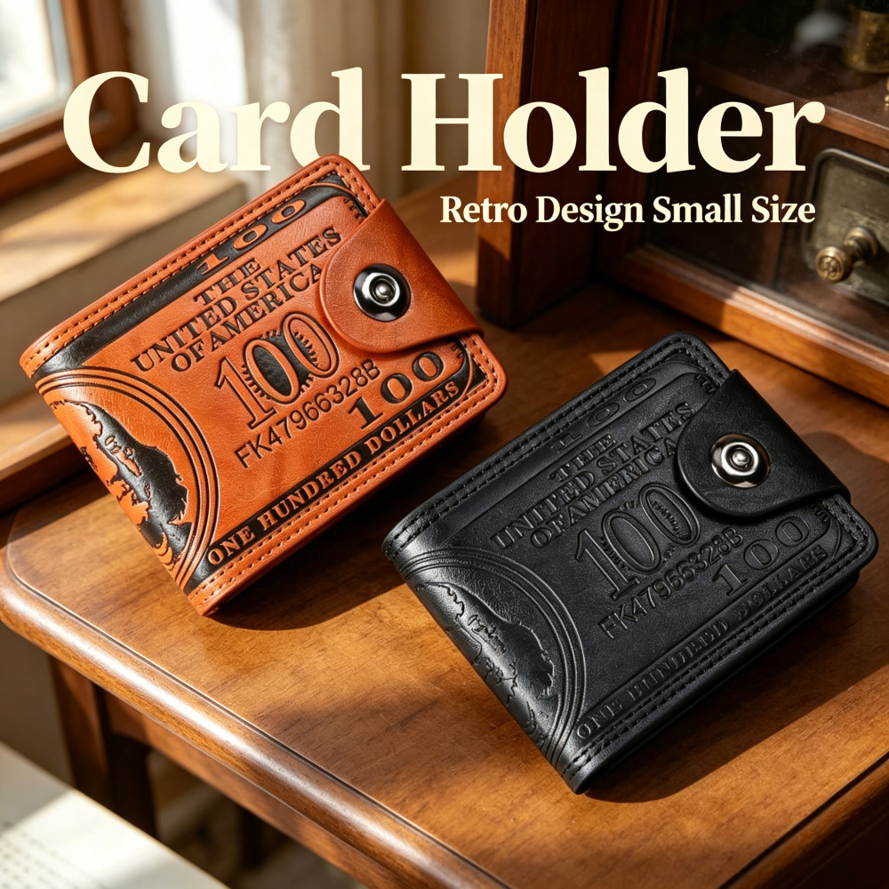 Easy Beg Duit Kecil Small Dompet Lelaki Retro Closed Design Wallet Card Holder Carry