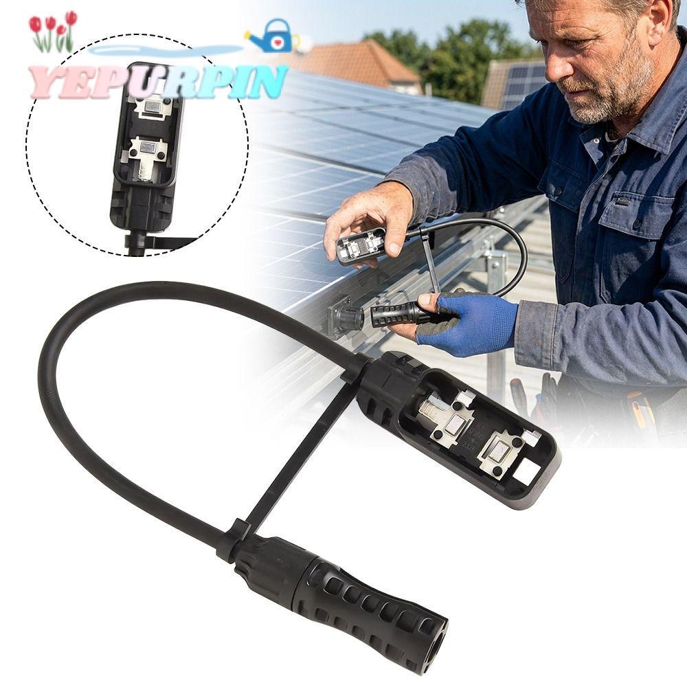 YEPURPURPIN ตัวเชื่อมต่อพลังงานแสงอาทิตย์, UV ทน High Current Connector แผง Adaptor, Professional กันน้ํา 1500V/30A 3-Split Junction กล่องระบบโซลาร์เซลล์