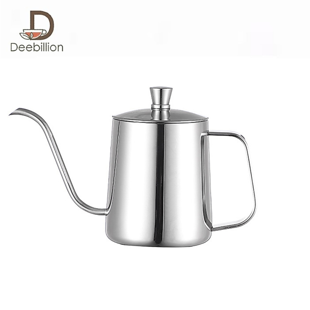 กาดริปกาแฟ ดริปเปอร์ กาน้ำชาขนาดพกพา กาชงชา/กาแฟ กาปากยาว ไม่มีฝา สแตนเลส สำหรับชงกาแฟ 240ml/350ml Tham coffee