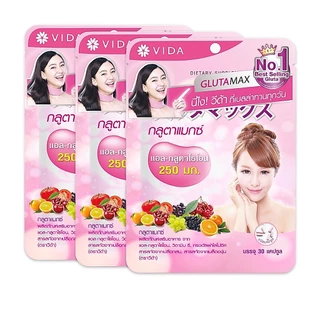 [Set] วีด้า กลูตาแมกซ์ กลูต้า ญี่ปุ่น ผิวใส โกลว์ (30 แคปซูล x 3ชิ้น) GLUTAMAX Glutathione from Japan 90 capsules