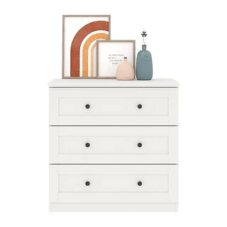 Koncept Furniture ตู้เตี้ยลิ้นชัก รุ่น Moneta สีขาว (80x45x80 ซม.) แบรนด์ KONCEPT FURNITURE