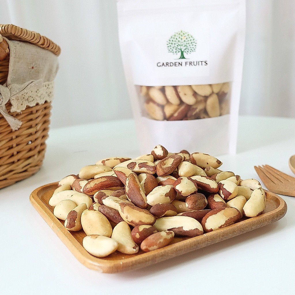 Roasted Brazil Nut บลาซิลนัทอบ ถั่วบลาซิล เกรด A เม็ดใหญ่ เนื้อแน่น กรอบ อร่อย อบใหม่ทุกถุง By Garden Fruits