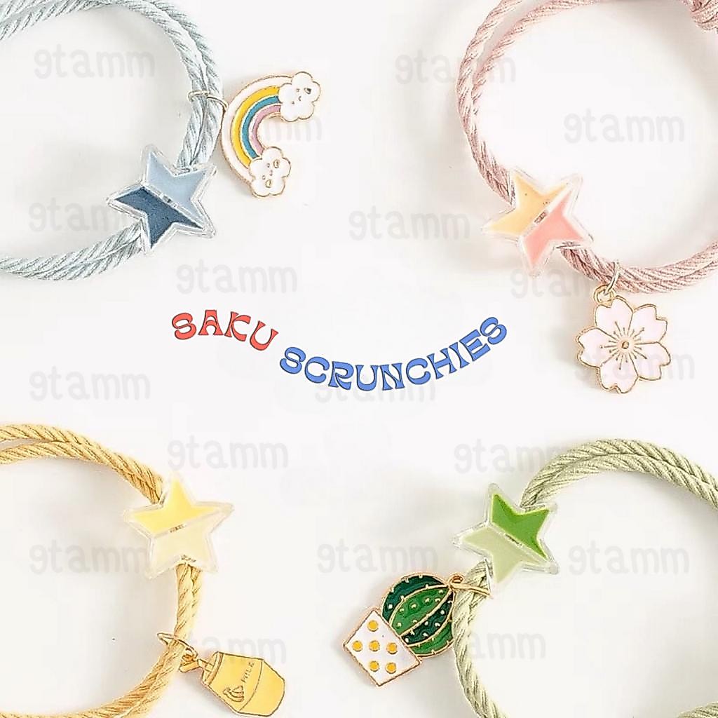 𝐒𝐚𝐤𝐮 𝐒𝐜𝐫𝐮𝐧𝐜𝐡𝐢𝐞𝐬  - ยางรัดผมแฟชั่นสไตล์เกาหลี ยางมัดผม ยางรัดผมเกาหลี #HA31