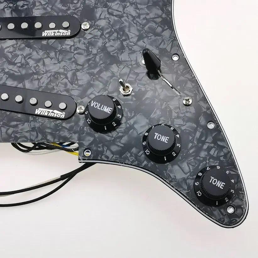 Q-X Music Store-กระบะกีตาร์ประเภท 7 ทิศทางโหลดเต็ม pickguard Wilkinson WVS 60s Alnico5 SSS Single Co