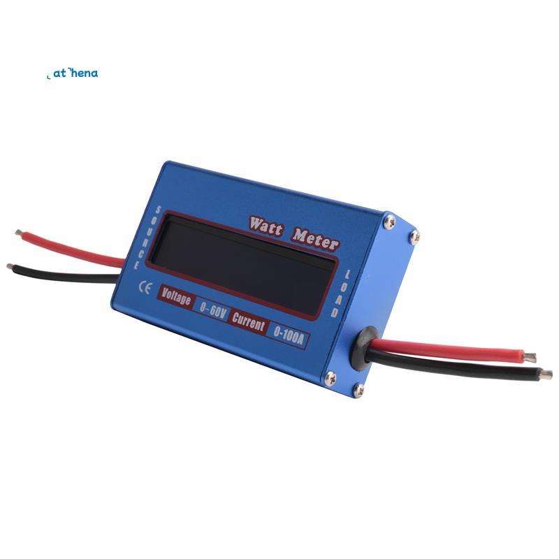 athena55Digital Wattmeter Watt Meter Power Meter DC 60V 100A Balance Voltage Battery Checker