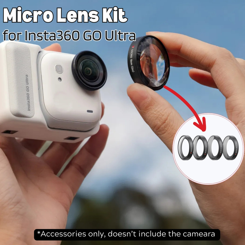 Original Insta360 GO Ultra Micro เลนส์ชุด 4-in-1 Macro Filter Cinematic Bokeh Vlogging อุปกรณ์เสริม 