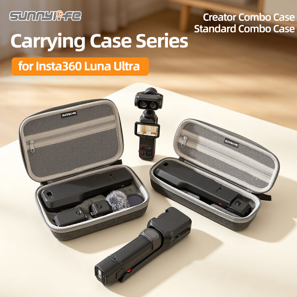 For Insta360 Luna Ultra กระเป๋าเก็บของแบบพกพาป้องกันการตกมือถือกระเป๋าชุดมาตรฐานรอบด้านสําหรับจัดเก็บอุปกรณ์เสริมกล้อง