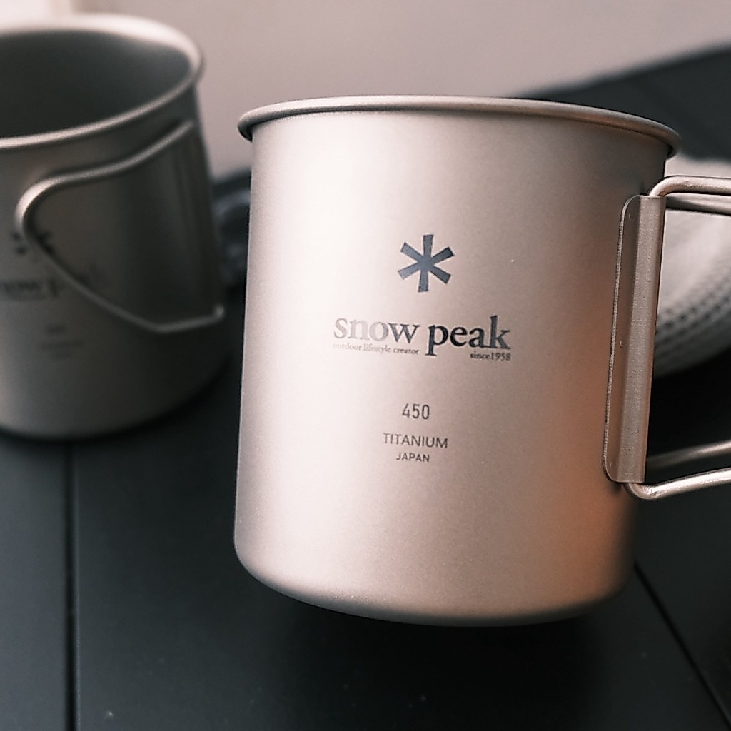 Snowpeak Pure Titanium Outdoor Portable Water Cup Ultra-Light Men Women Folding Design Sports Style Water Bottle
