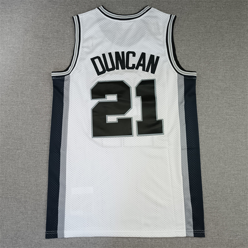 ขายส่ง Spurs 21 Duncan Robinson ปัก Retro ชุดบาสเกตบอลกีฬาเสื้อกั๊กผู้ชายผู้หญิงเยาวชน