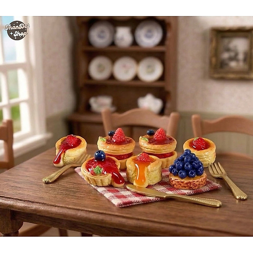 ขนมเค้ก ขนมปัง เครื่องดื่ม เรซิ่นจิ๋ว สำหรับตกแต่งบ้าน DIY ราคาต่อ 1 ชิ้น [พร้อมส่ง]