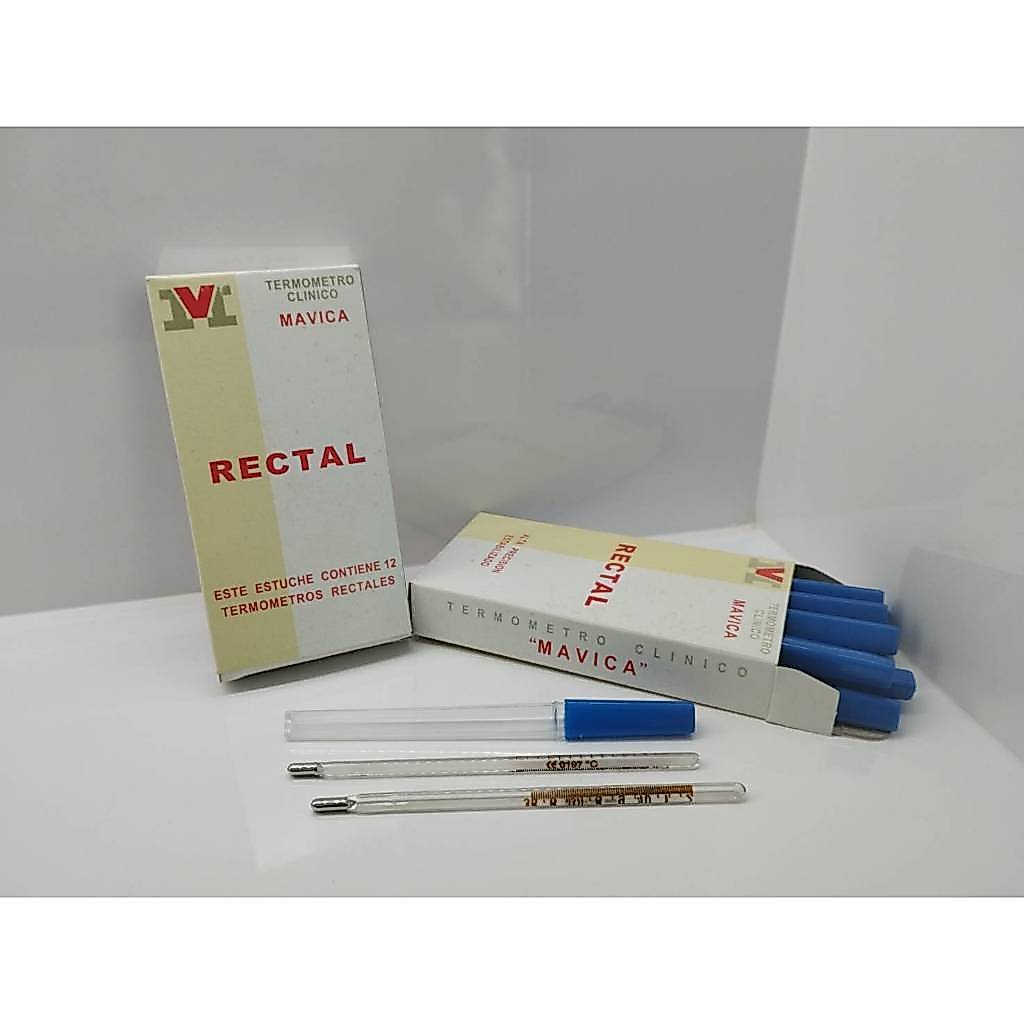 **12อัน/กล่อง** MAVICA-ปรอทวัดไข้ทางทวารแบบองศา C / ปรอทวัดอุณหภูมิแบบแก้ว / ปรอทวัดไข้ ปรอทแก้ว
