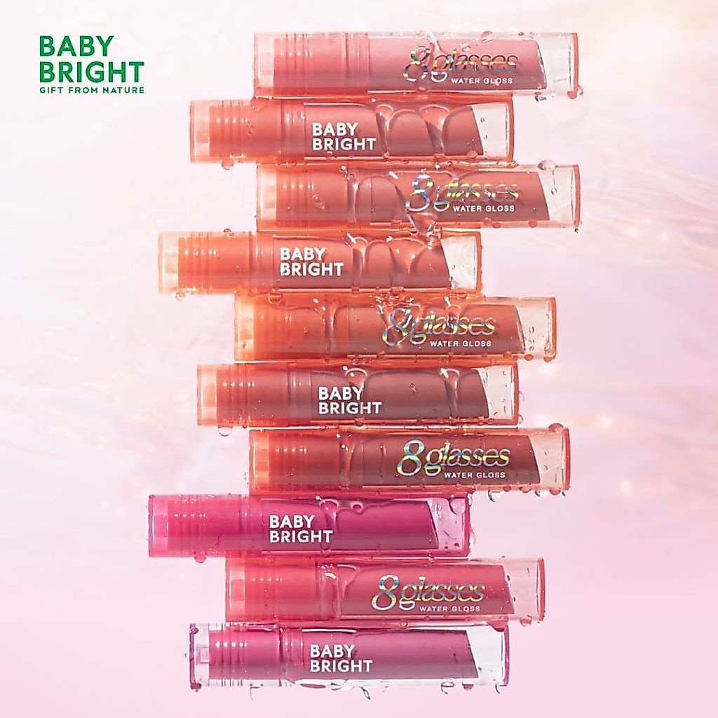 Baby Bright 8 Glasses Water Gloss ลิปน้ำ 8 แก้ว ลิปกลอส ปากอวบอิ่ม ปากฉ่ำ ฉ่ำโกลว์ ฉ่ำวาว ชุ่มชื้น💦🫧🫧