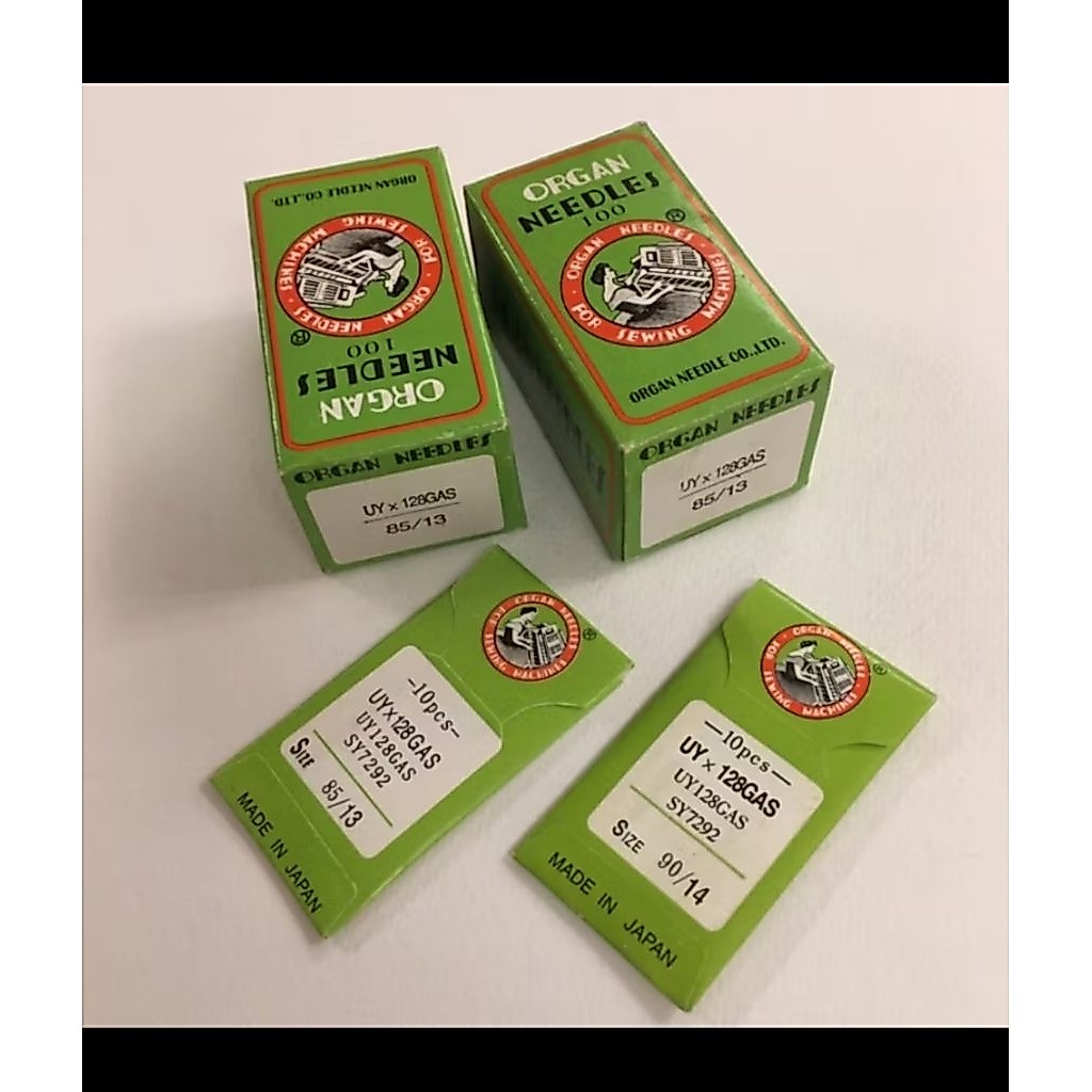 เข็มจักรลา UY128GAS จักรลาW500 ยี่ห้อ ORGEN NEEDLES**ราคาต่อ1ห่อ10เล่ม**