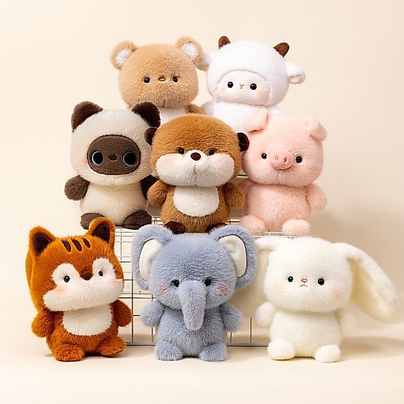 น่ารักนั่งสัตว์ Red Panda Fox Sloth Cat Soft Plush ตุ๊กตา Plush ตุ๊กตา Capybara หมู Plushie ของเล่นเด็กของขวัญเด็ก