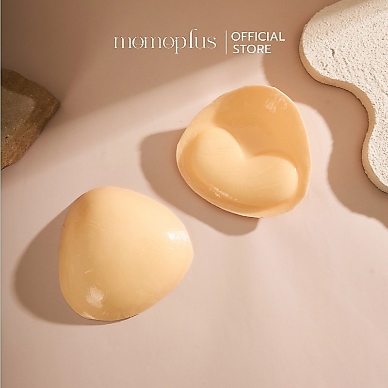MOMOPLUS ฟองน้ำเสริมอก ฟองน้ำดันทรง ฟองน้ำแบบกาวสองด้านใช้ซ้ำได้ 15-20 ครั้ง มี2ไซส์