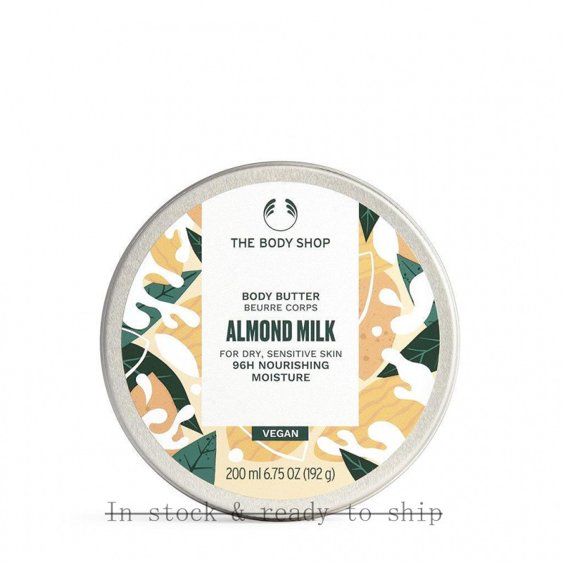 Body Shop The Body Shop โลชั่นบํารุงผิวกายนมและน้ําผึ้งอัลมอนด์ของผู้หญิง - มอยเจอร์ไรเซอร์ 6.9 ออนซ