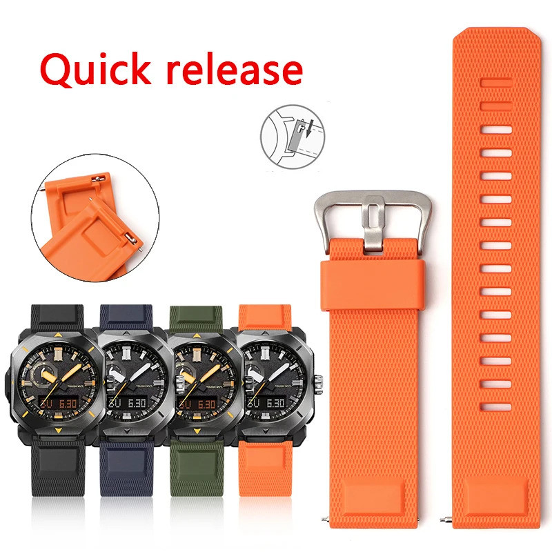 TPU สายนาฬิกาซิลิโคนสําหรับ Casio PROTREK PRW-6900 PRW-6800/3400 ผู้ชายกันน้ํากีฬา Quick Release สาย