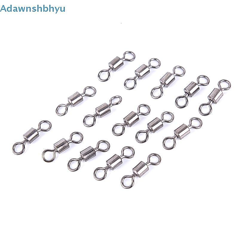 Adhyu 50PCS Fishing Barrel Bearing Rolling Swivel Solid Ring Lures Connector 11 ขนาด
 ไทย