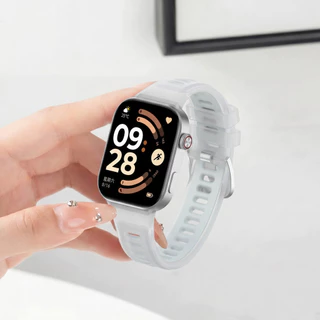สายรัดซิลิโคน for Redmi Watch 6 5 4 สาย สายยางกีฬาโปร่งใส อุปกรณ์เสริมสร้อยข้อมือเข็มขัดกันน้ำ for Mi Band 10 9 8 Pro
